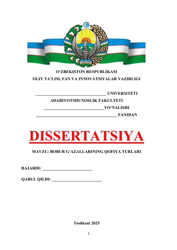 BOBUR G‘AZALLARINING QOFIYA TURLARI