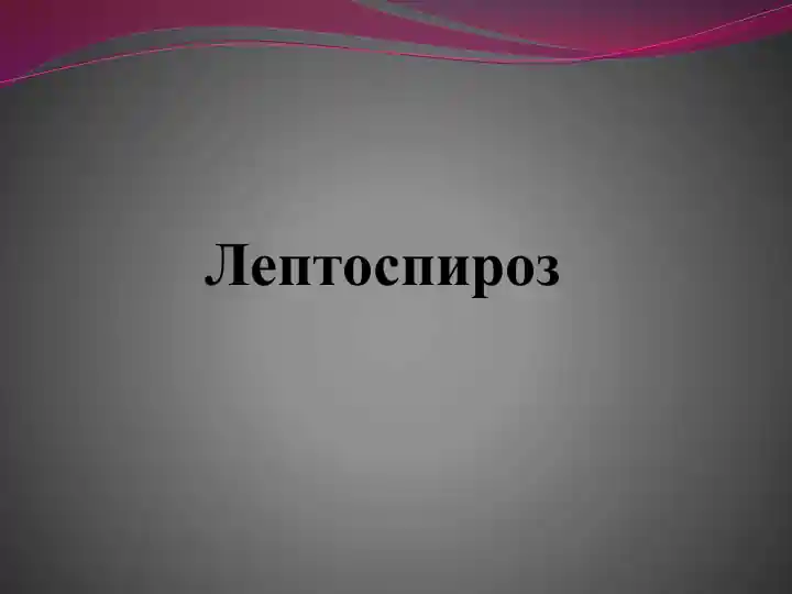 Лептоспироз