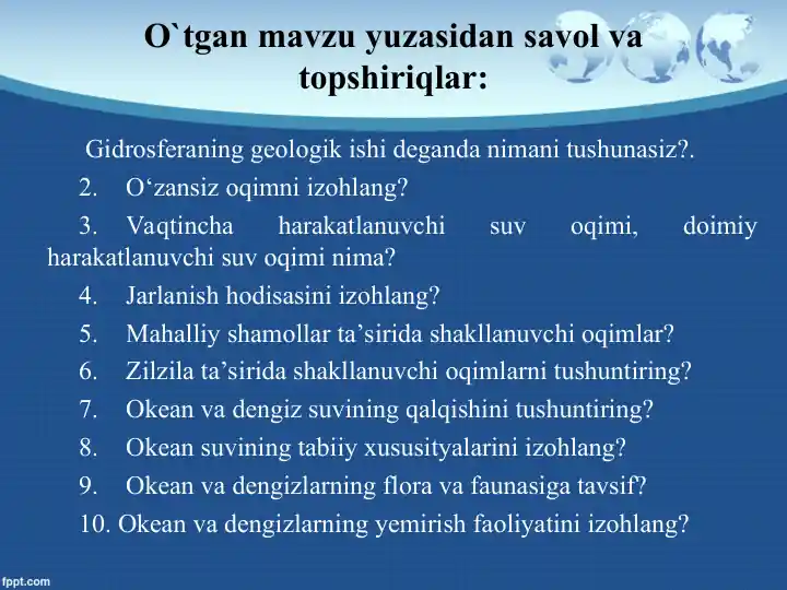 Daryolar suvlarining geologik faoliyati