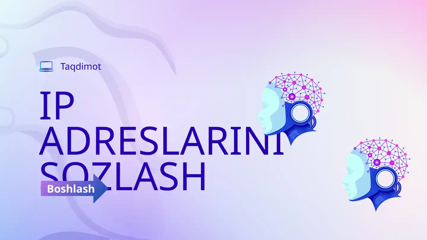 IP ADRESLARINI SOZLASH