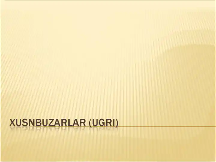 Xusnbuzarlar (Ugri)