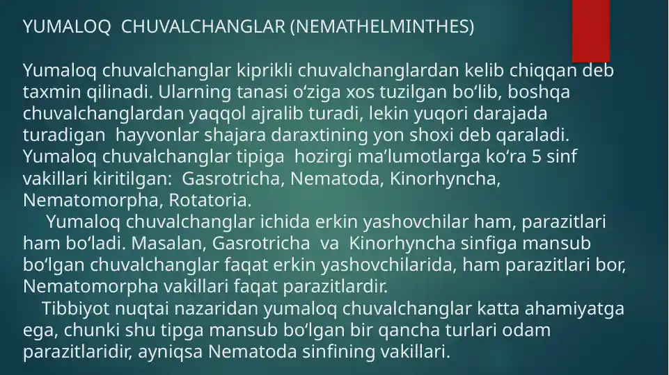 Yumaloq chuvalchanglar