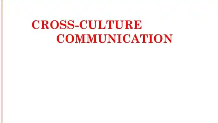 CROSS-CULTURE COMMUNICATION