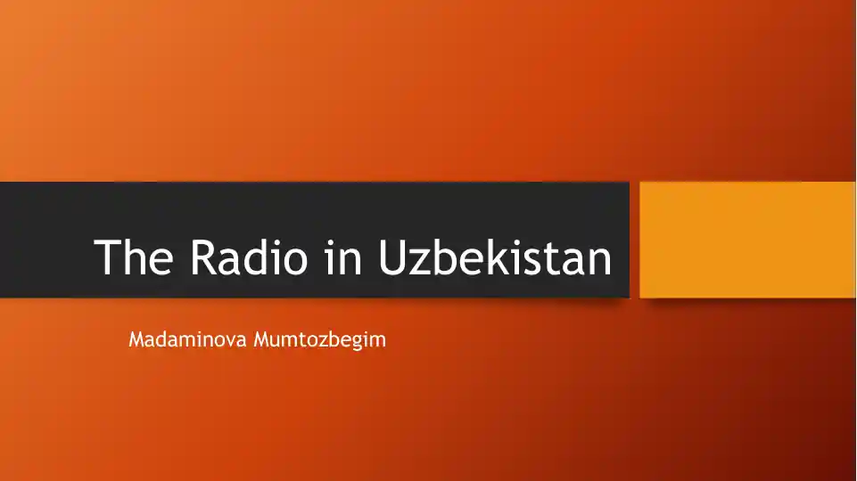 The Radio in Uzbekistan