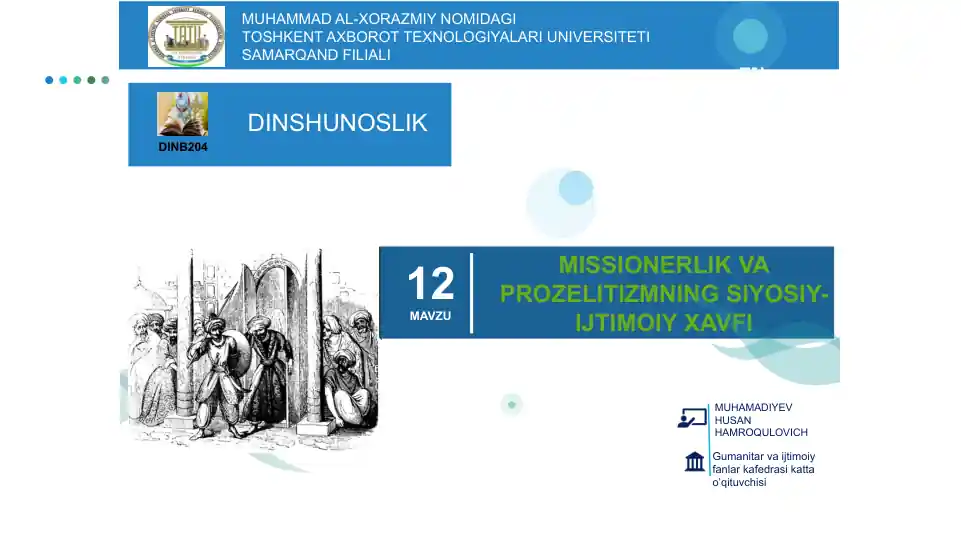 Missionerlik va Prozelitizmning Siyosiy-Ijtimoiy Xavfi