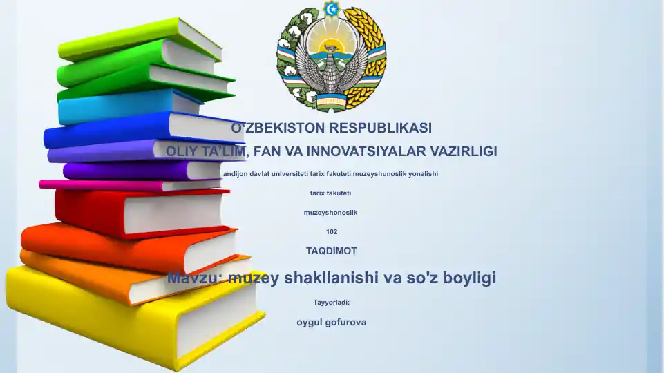 Muzey shakllanishi va so'z boyligi