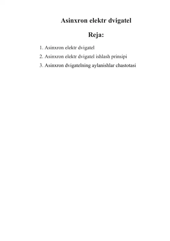 Asinxron elektr dvigatel