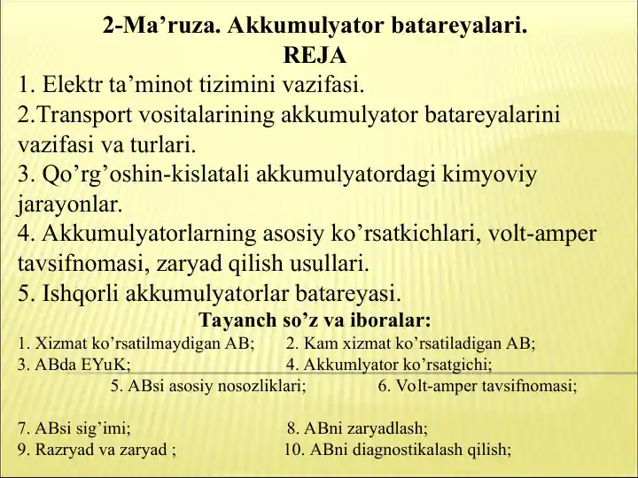 Akkumulyator batareyalari