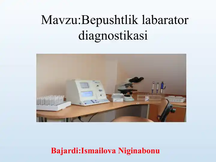 Bepushtlik labarator diagnostikasi