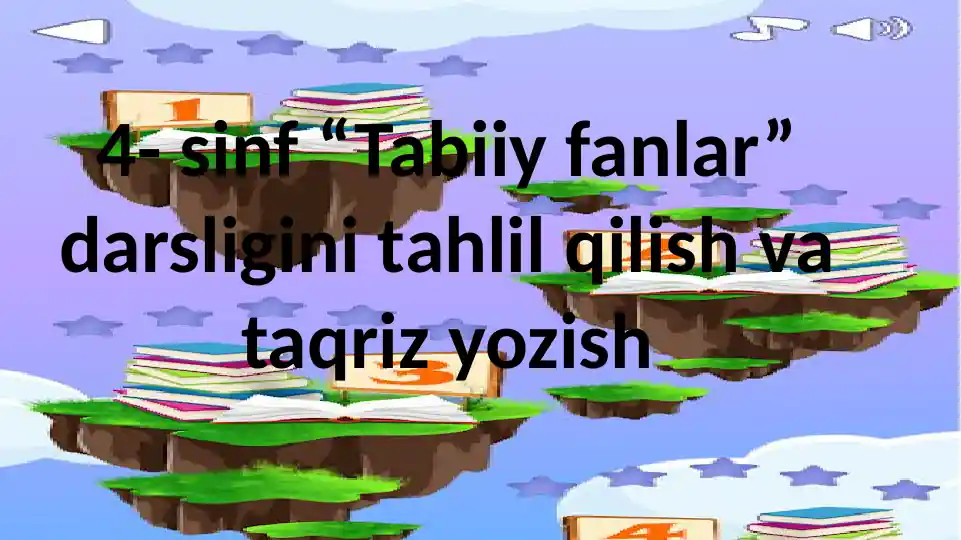 4-sinf “Tabiiy fanlar” darsligi