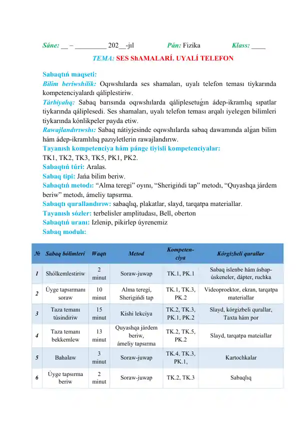 Ses shamaları. Uyalı telefon