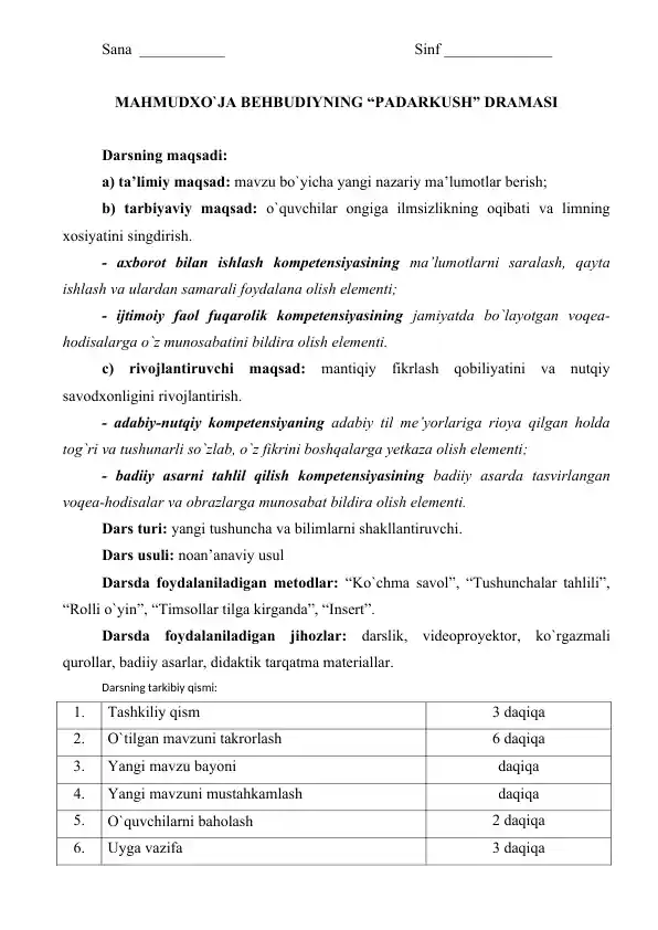 "PADARKUSH" DRAMASI