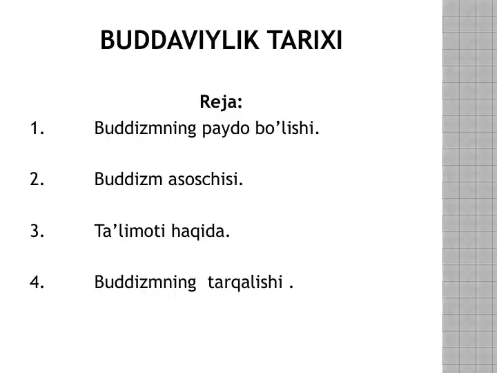 Buddaviylik tarixi