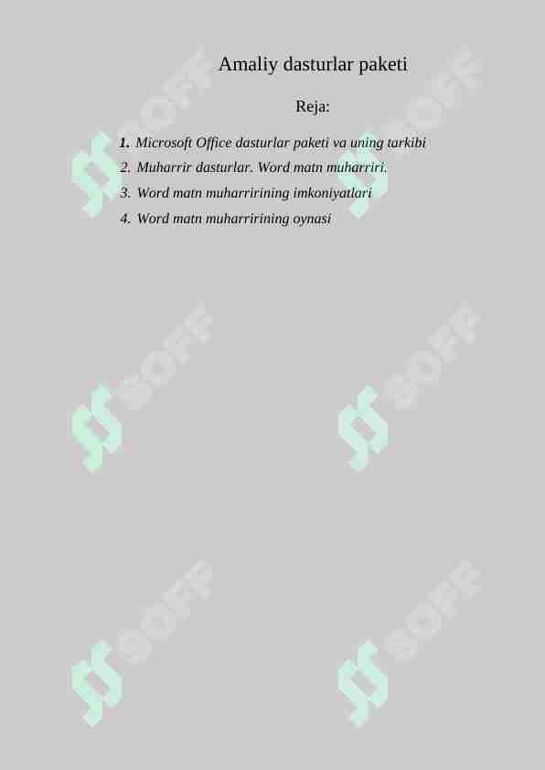 Amaliy dasturlar paketi