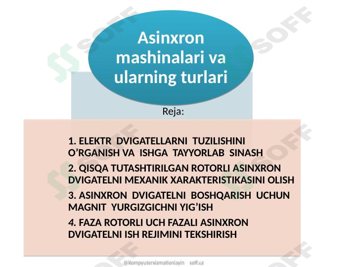 Asinxron mashinalari va ularning turlari