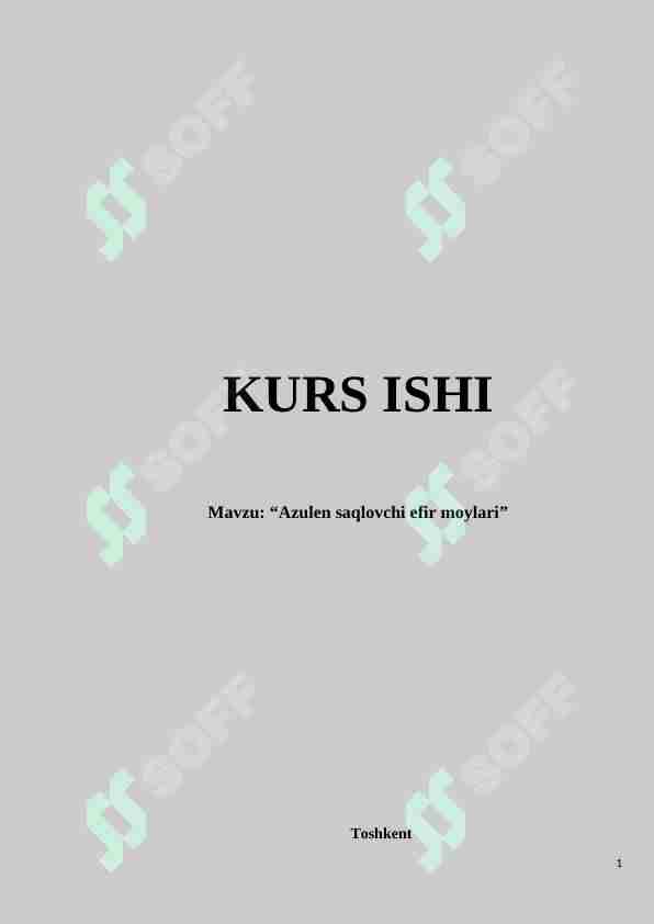 Azulen saqlovchi efir moylari