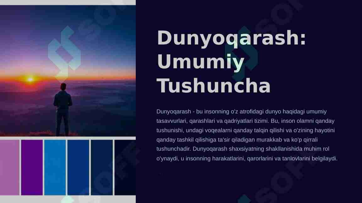 Dunyoqarashning mohiyati, tuzilishi va asosiy funksiyalari.