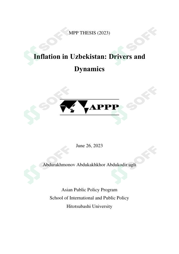 Inflation in Uzbekistan: Drivers and Dynamics