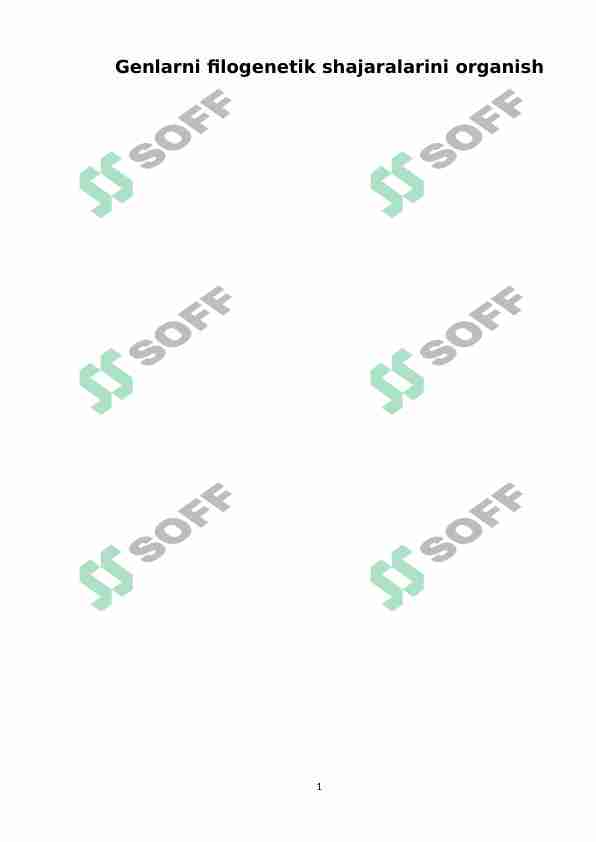 Genlarni filogenetik shajaralarini organish