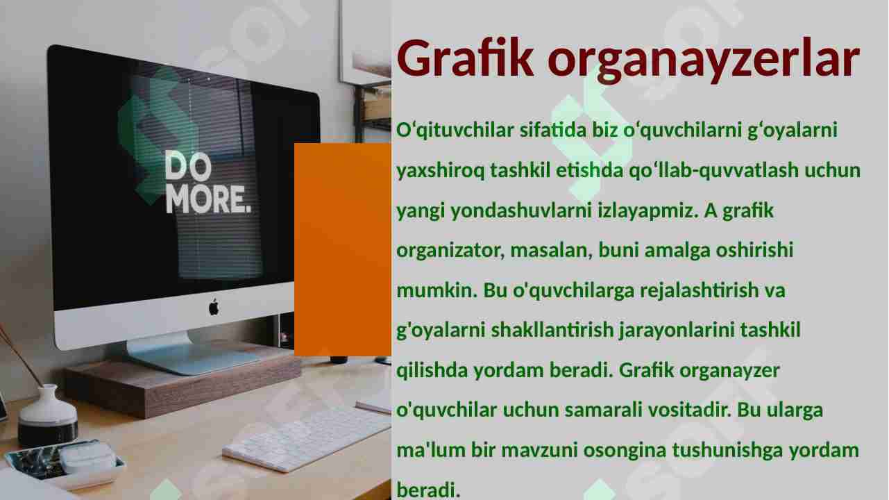 Grafik organayzerlar haqida umumiy ma'lumot