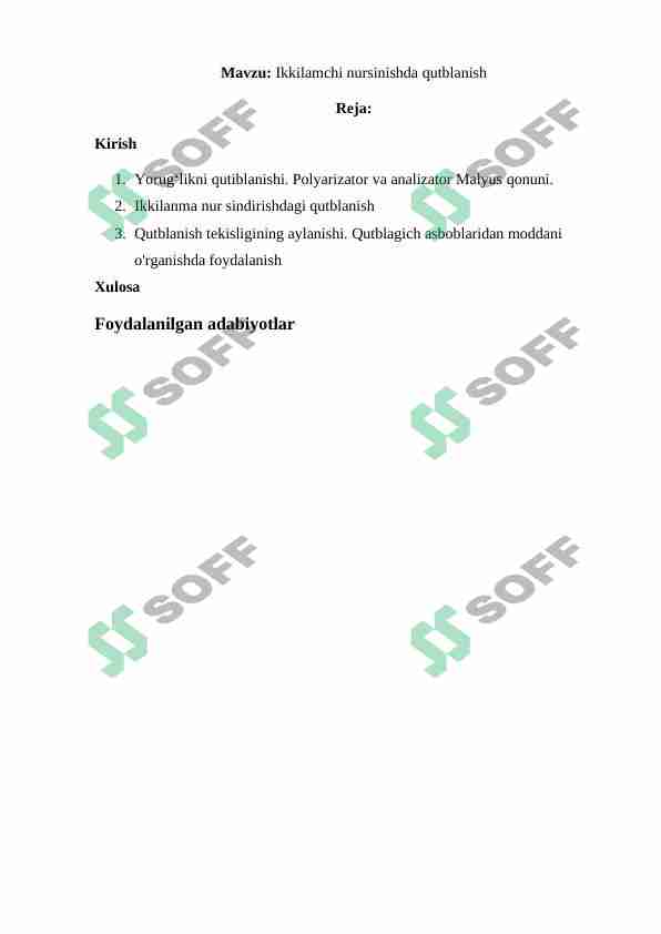 Ikkilamchi nursinishda qutblanish