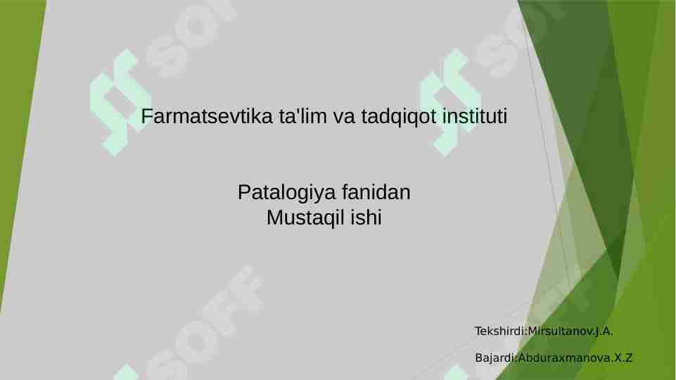 Kislota-ishqor muvozanatining buzilishlari. Suv-tuz almashinuvining va vitaminlar almashinuvining buzilishi. Edema.