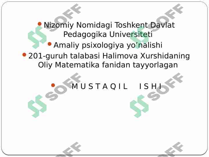 Kompleks sonlar va ular ustida amallar