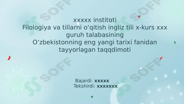 MUSTAQIL O‘ZBEKISTON RESPUBLIKASI TASHKIL TOPISHINING TARIXIY AHAMIYATI. O‘ZBEKISTONNING O‘ZIGA XOS ISTIQLOL VA TARAQQIYOT YO‘LI.