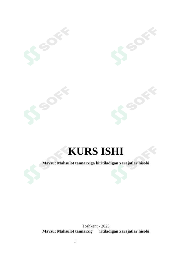 Mahsulot tannarxiga kiritiladigan xarajatlar hisobi