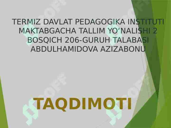 Maktabgacha taʼlim tashkiloti uslubchisi