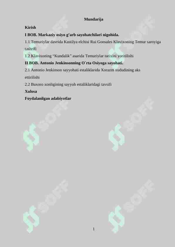 Markaziy osiyo g’arb sayohatchilari nigohida