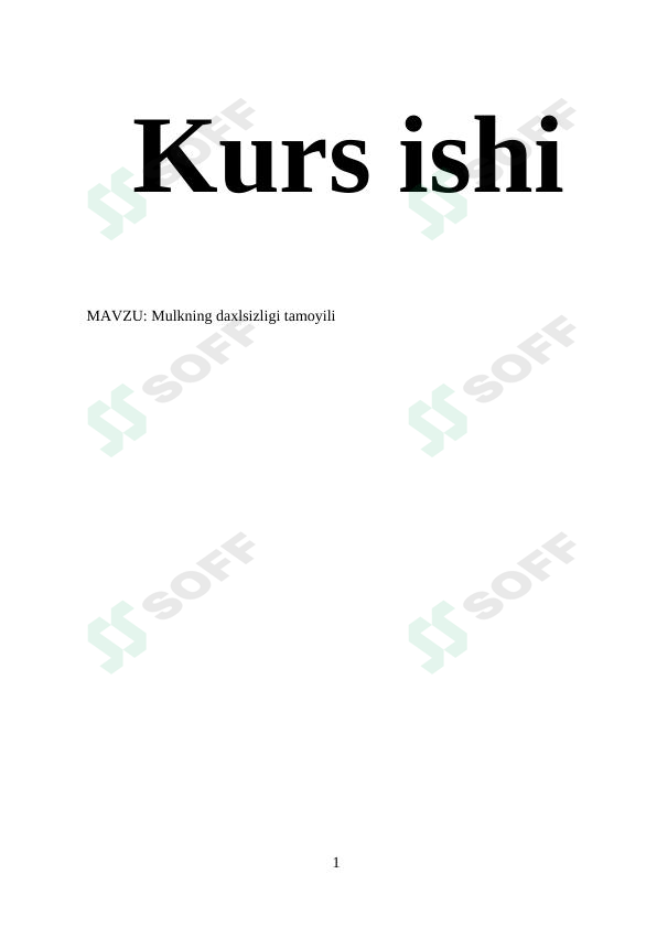 Mulkning daxlsizligi tamoyili