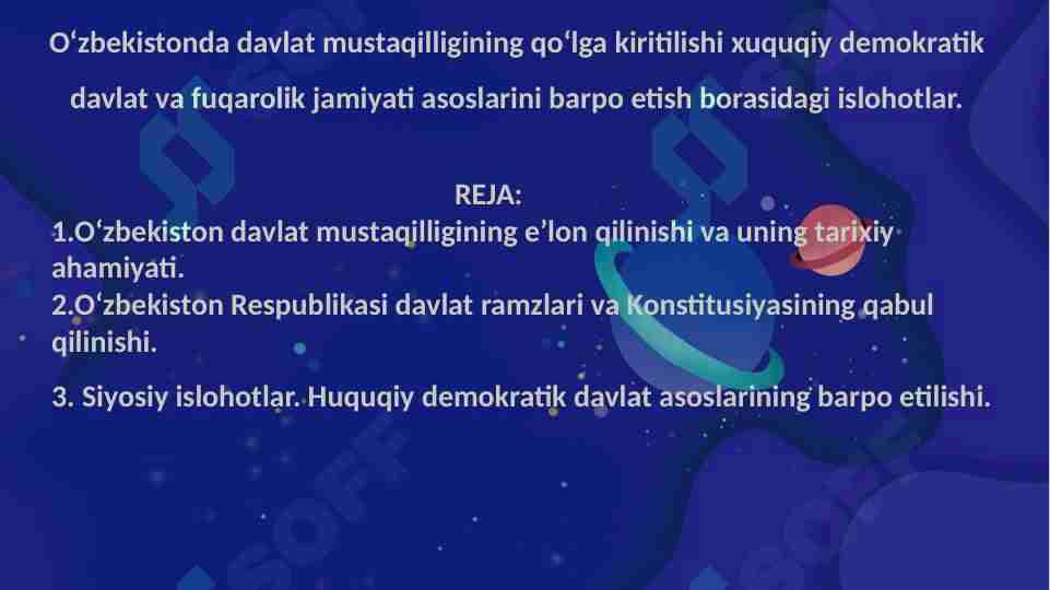 Mustaqillik deklaratsiyasining qabul qilinishi