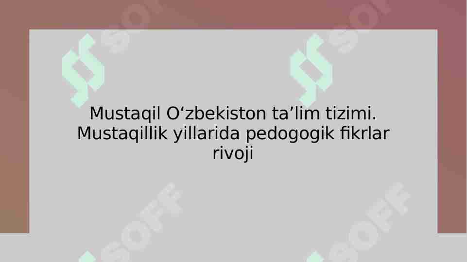Oʻzbekiston taʼlim tizimi