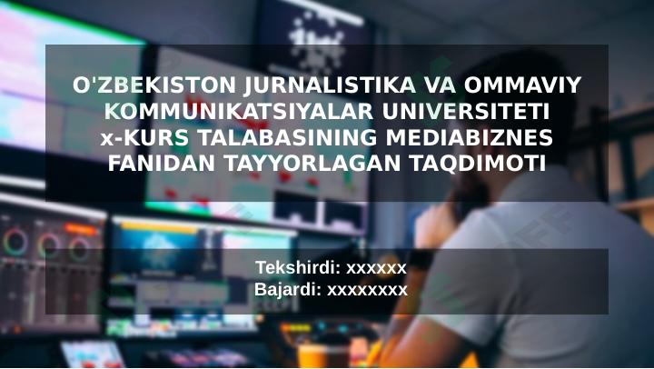 “OAV”NI BYUJETLASHTIRISH VA MOLIYAVIY BOSHQARISH