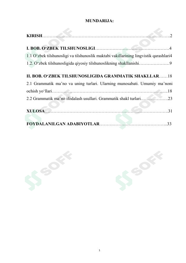 O'zbek tilshunosligida grammatik shakllar tasnifi