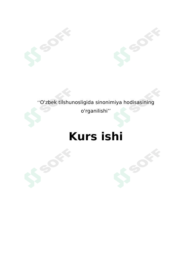 O'zbek tilshunosligida sinonimiya hodisasining o'rganilishi