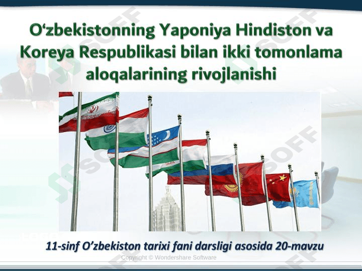 O‘zbekistonning Yaponiya Hindiston va Koreya Respublikasi bilan ikki tomonlama aloqalarining rivojlanishi