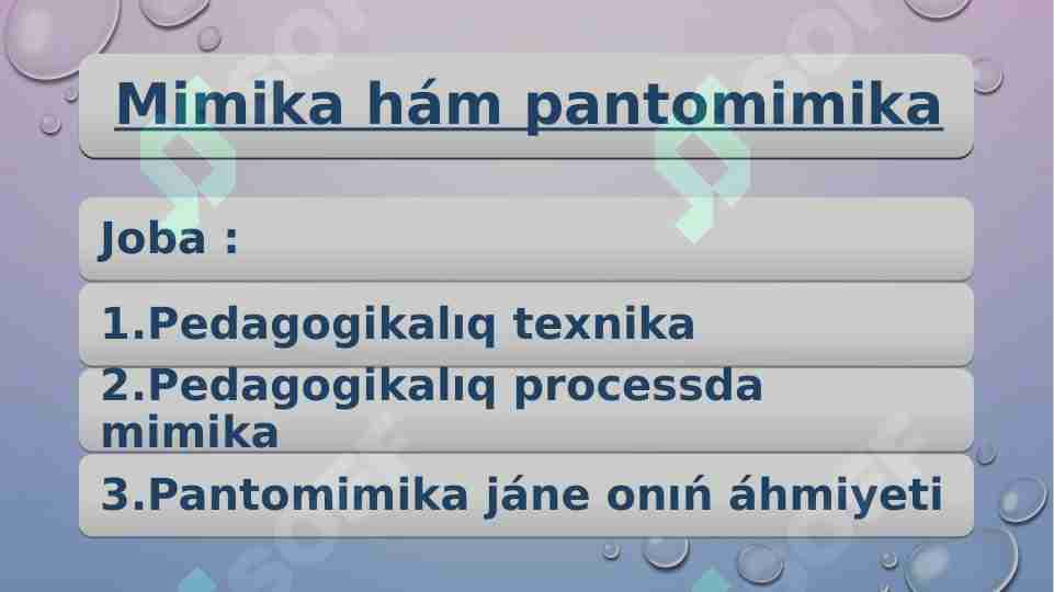 Mimika hám pantomimika