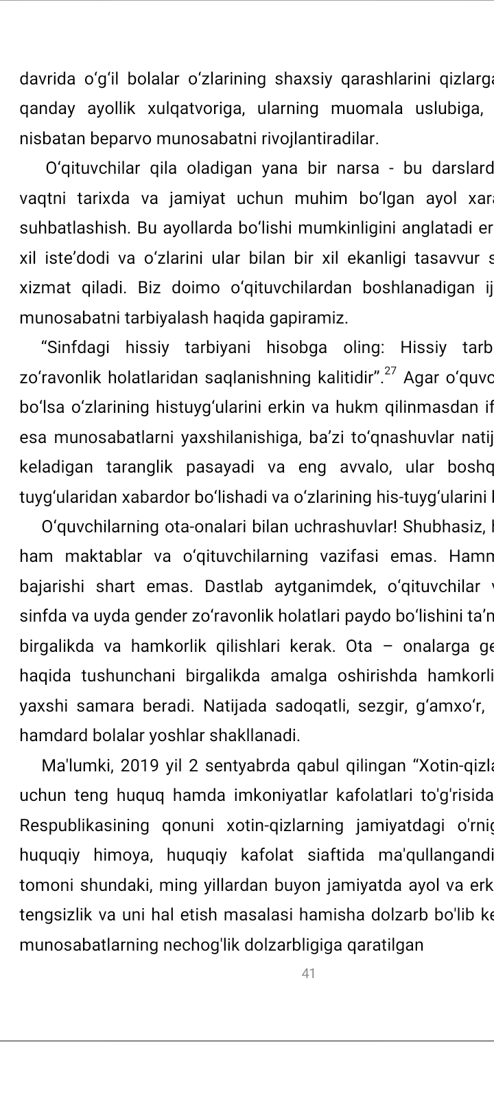 Huquqiy tarbiyalashda yosh va jins xususiyatlarining o'rni