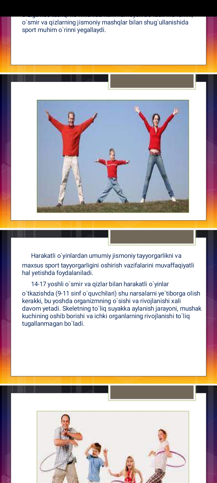 KATTA YOSHDAGI BOLALARGA BERILADIGAN HARAKATLI O’YINLAR