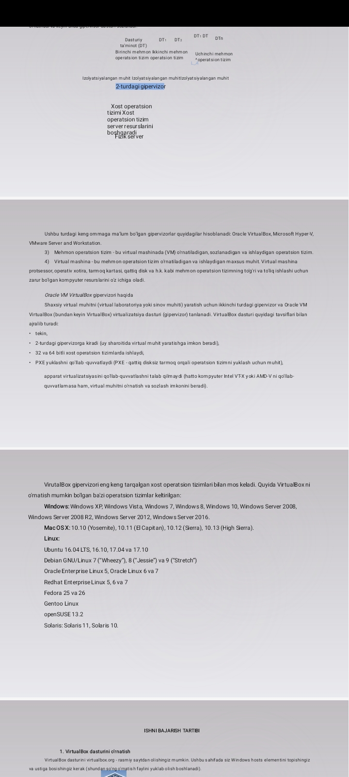Oracle VM VirtualBox dasturi asosida virtual mashina yaratish