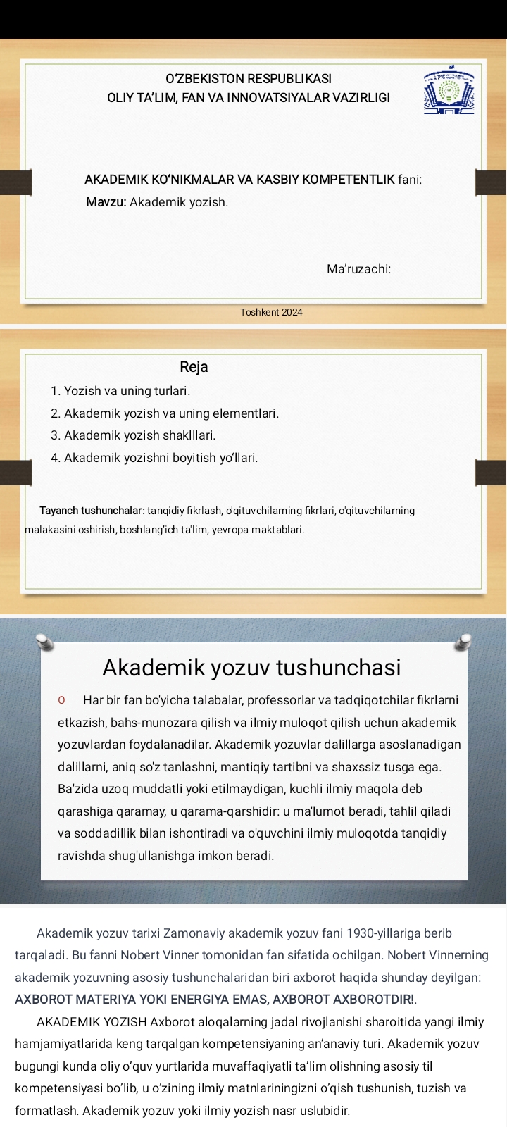 Akademik yozish