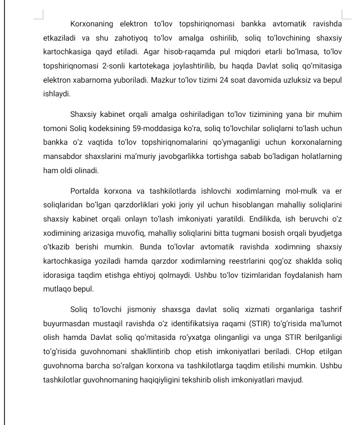 Elektron hukumаt. my.gov.uz yagonа interаktiv dаvlаt xizmаtlаri portаlidаn foydаlаnish.