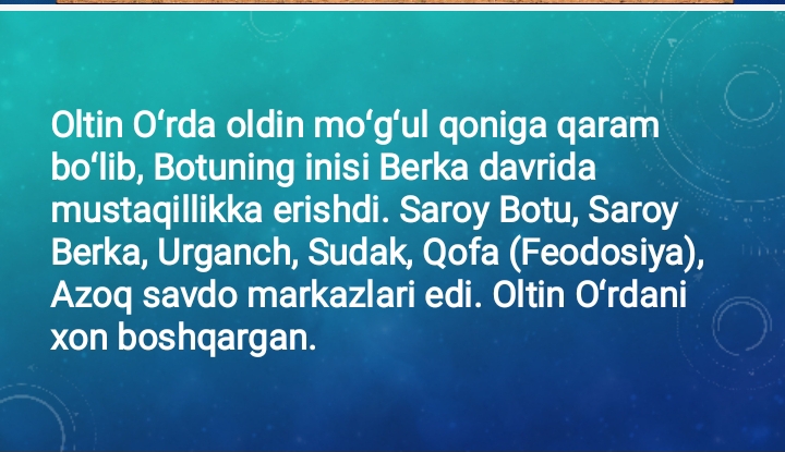 Oltin oʻrda, Joʻji ulusi 13-asrning 40-yillari