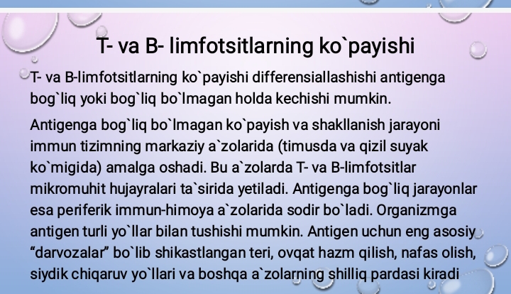 IMMUN-HIMOYA REAKSIYALARINING MORFOLOGIK FUNKSIYALARI