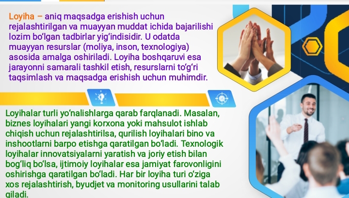 Loyiha va smeta haqida ma'lumot