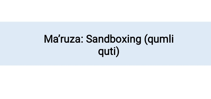Sandboxing (qumli quti)