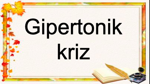 Gipertonik kriz