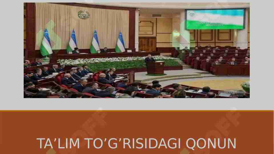 TA’LIM TO’G’RISIDAGI QONUN